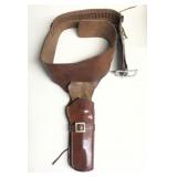 Brown Leather Holster & Gun Belt