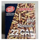 550 rnds Federal .22LR Ammo