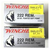 40 rnds Winchester .222 Rem Ammo