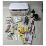 Gun Cleaning Supplies in Tote w/ Lid