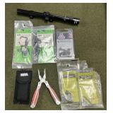 Tasco 4X scope, Utility Knife, Sling Swivels