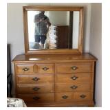 Maple Lowboy Mirrored Dresser