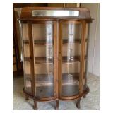 Double Curved Front Curio Cabinet