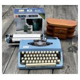 Typewriter, Cedar Box, Coffee