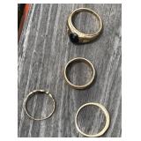 4 - 10K Gold Marked Rings
