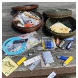 Sewing Baskets, Thimbles, Buttons