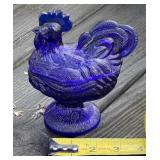 Cobalt Rooster on Nest