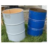 2 - Steel 55 Gallon Drums