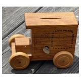 Wood Post Office Truck Bank