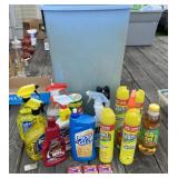 Trash Can and Cleaners