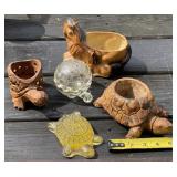 Lefton Horse and Turtle Figurines