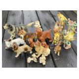 Dog and Bird Figurines