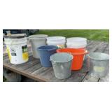 Galvanized and Cleaning Buckets