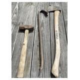 Axe, Hammer and Pry Bar