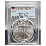 2019 Slab Silver Eagle PCGS MS70 w/