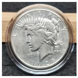 1928-S Peace Dollar AU58