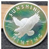 1 Troy Oz. Silver Sunshine Minting Round