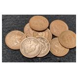 (9) Indian Head Cents Back To 1900