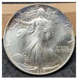 1986 Silver Eagle Toned 1st Year