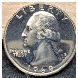 1969 Proof W. Quarter