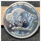 1 Troy Oz. Silver Buffalo/Indian Round