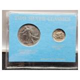 Display "Two Silver Classics":