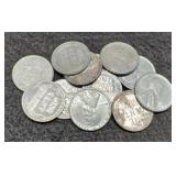 (12) 1943-P,D,S Steel War Cents, 4 Sets