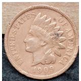 1909 Indian Head Cent w/ Liberty