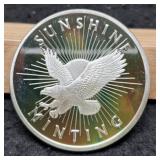 1 Troy Oz. Silver Round By Sunshine Minting