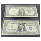 (2) 1957 $1 Silver Certificate Notes