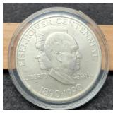 1990-1890 Unc. Silver Dollar Comm. Eisenhower