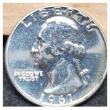 1961 Proof W. Quarter
