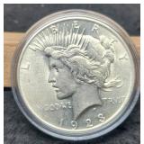 1923 Peace Dollar AU58 In Capsule