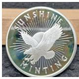 1 Troy Oz. Silver Sunshine Minting Round