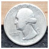 1934-D Quarter VF30
