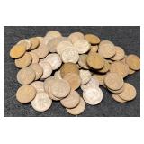 Lot w/ 77 Canada Cents All In The 40