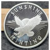 1 Troy Oz. Silver Sunshine Minting Round
