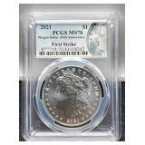 2021 Slab Morgan Dollar PCGS MS70 w/
