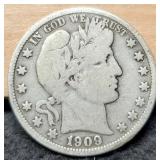 1909 Barber Half Dollar