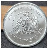 1 Troy Oz. Silver Round By A-Mark