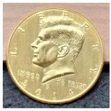 2014 K. Half Dollar Gold Plated & Enhanced