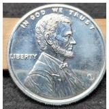 1 Troy Oz. Silver Round "Lincoln Cent"