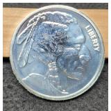 1 Troy Oz. Silver Buffalo/Indian Round