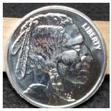 1 Troy Oz. Silver Buffalo/Indian Round