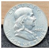 1963-D F. Half Dollar AU