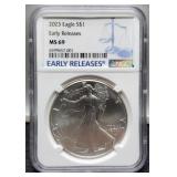2023 Slab Silver Eagle NGC MS69 w/