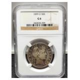 1899-O Slab Barber Half Dollar NGC G6