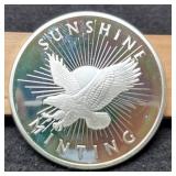 1 Troy Oz. Silver Sunshine Minting Round
