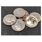(6) Proof Quarters: 3- 1968, 3- 69