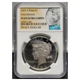 2023-S Slab Proof Peace Dollar NGC PF69